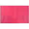 JAM Paper 9.5" x 11" Fuchsia Pink Plastic 2 Pocket POP Folders, 6ct.